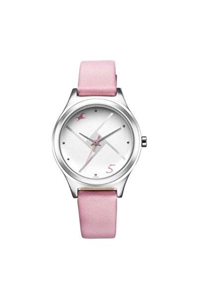 FASTRACK Stunners Women's Watch 6152SL08 – Silver Dial, Pink Leather Strap, Q...