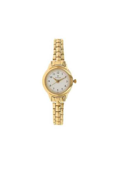 Titan Karishma Women’s Watch 2401YM01 – Ivory Dial, Gold-Tone Stainless Steel...