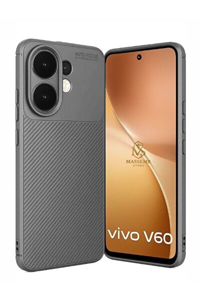Massemr Vivo V60 5g Case Auto Focus Carbon Cover Shock-Absorbing Premium Slim...