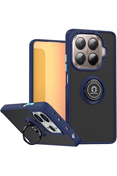 m.tk moveteck Xiaomi Mi 15t Pro Case Matte Anti-Fingerprint Colorful Key Ring Stand Military Armor Cover