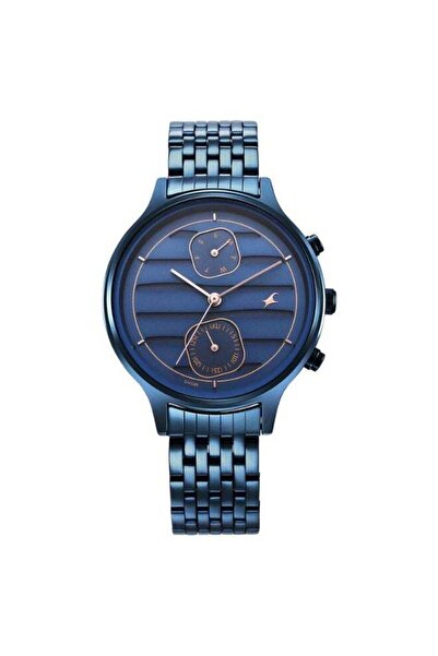 FASTRACK Ruffles Women's Watch 6207QM01 - Blue Dial & Metal Strap
