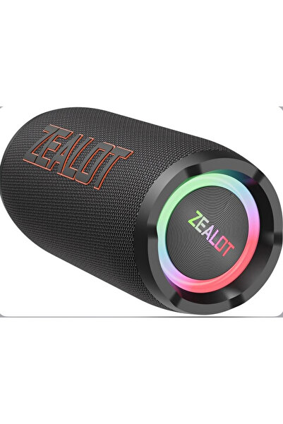 zealot مكبر صوت بلوتوث محمول S76 بقوة 50 واط، وبطارية 8000 مللي أمبير، وعمر بطارية يصل إلى 24 ساعة، ومقاوم للماء بمعيار IPX5، وإضاءة RGB
