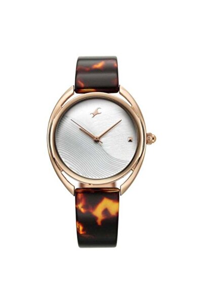 FASTRACK ساعة يونيك النسائية التناظرية 68036KD02 - مينا من عرق اللؤلؤ الأبيض،...