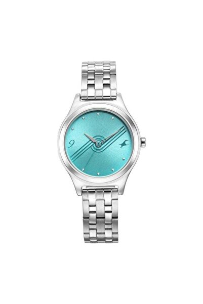 FASTRACK Stunners Women's Watch 6152SM05 - Blue Dial, Silver Metal Strap