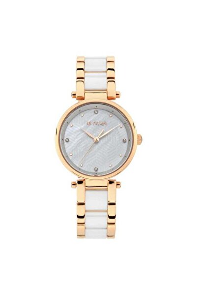 Titan Raga Viva Analog Women’s Watch 95061WD04 – White Dial, Gold-Tone Stainl...