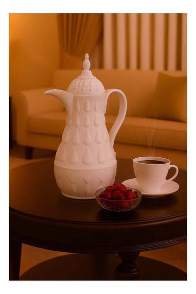 BASURRAH ترمس باسورا للشاي الأبيض والقهوة سعة 1 لتر