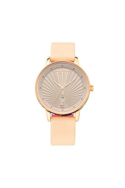 FASTRACK Ruffles Women's Watch 6206WL01 – Beige Dial, Beige Leather Strap