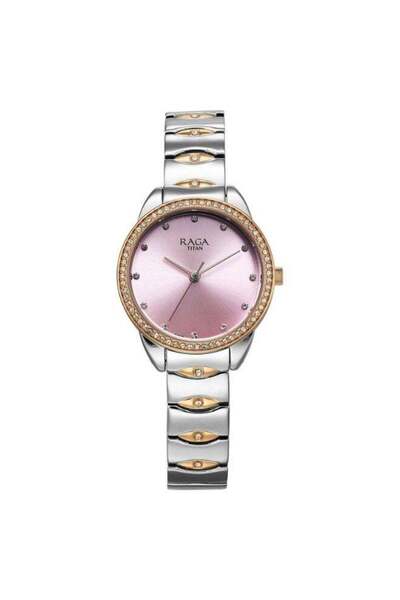 Titan Raga Showstopper Women's Watch 95281KM01 - Purple Dial, Two-Tone Metal ...