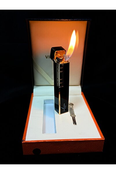 Vindiesel Gazlı Premium Metal Çakmak – Gece Siyahı, Ağır ve Kaliteli Kutulu, ...