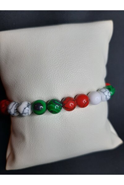 MRYart Natural Howlite Stone New Year's Luck Bracelet Unisex