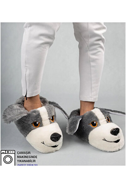 Esra köpek figürlü sevimli panduf unisex ev botu
