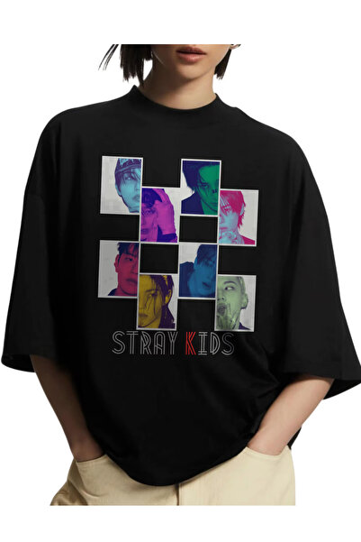 barsdepo Tricou Karma cu imprimeu , supradimensionat Tricou negru unisex pent...