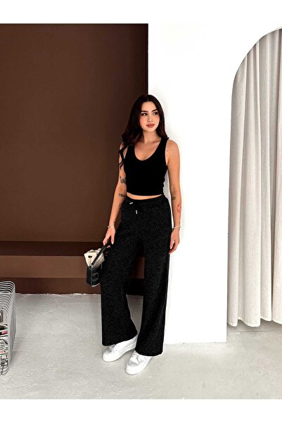 Belphine Fitilli Triko Palazzo Pantolon