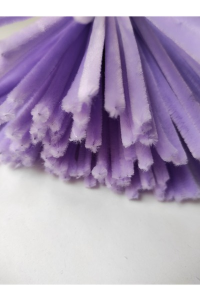 hyc heryerçiçeklenir 25 Pieces Light Purple Chenille, Feathered Wire Suitable for Flower Making, 30 cm 6 mm