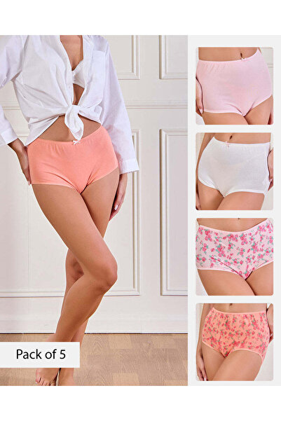 REDTAG مجموعة ملابس داخلية نسائية كاملة متنوعة (عبوة من 5 قطع)