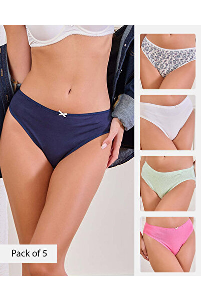 REDTAG مجموعة بيكيني نسائية متنوعة (عبوة من 5 قطع)