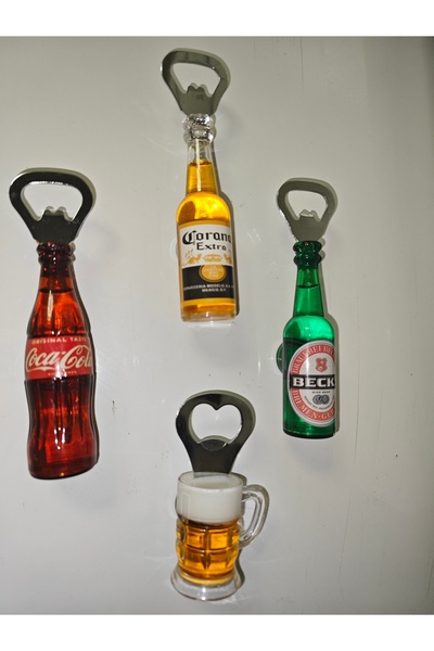 HBM MARKET 37 Şişe görselli açacak magnet 4 adet