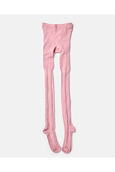 REDTAG Girls Pink Jacquard Tights