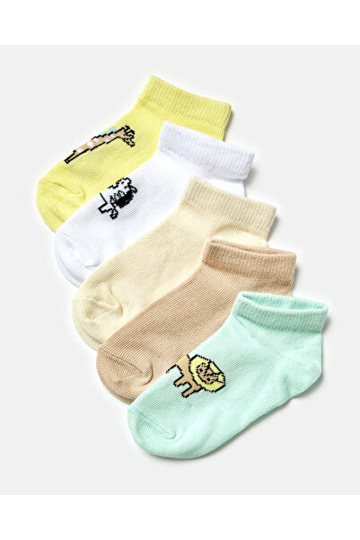 REDTAG Infant Boys Assorted Ankle Length Socks (5 Pairs)