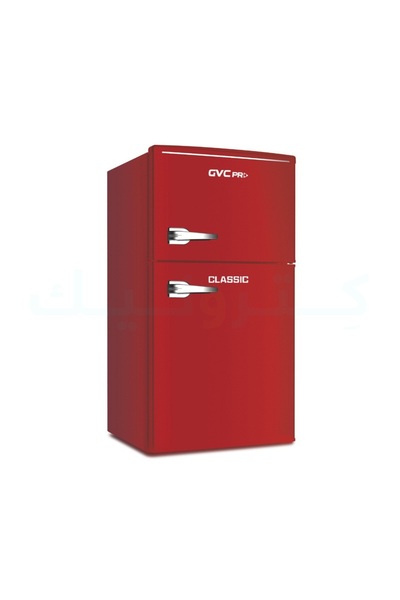 GVC PRO جي في سي برو ثلاجة كلاسيك - بابين - 85 ليتر - 3 قدم - أحمر - GVRG-199