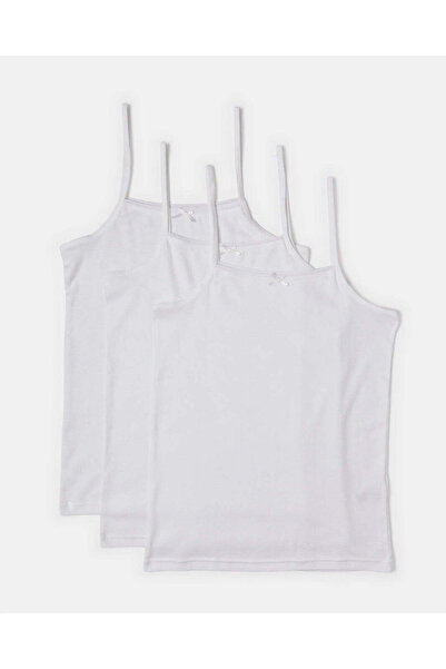 REDTAG طقم فيست أساسية بيضاء للبنات الكبار (عبوة من 3 قطع)