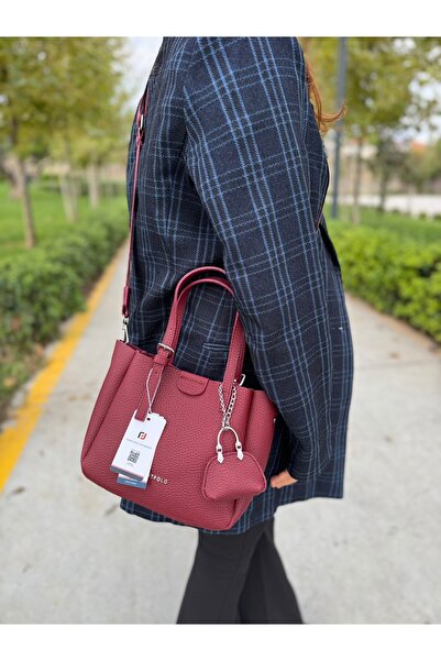 Just Polo Original Women's Burgundy New Season 3-Compartment Soft Leather Sty...