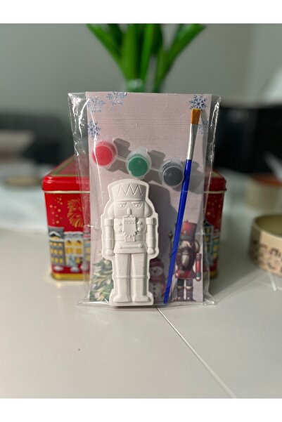 obelleatelier Yılbaşı Fındıkkıran Boyama Seti | Çocuklar İçin Eğitici & Eğlenceli Aktivite | Boya + Fırça Dahil