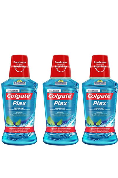 Colgate Three Colgate Colgate Plax Mouthwash Bottles
