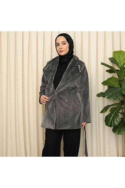 Elikra سترة مزينة بأزرار الكاش مايوه