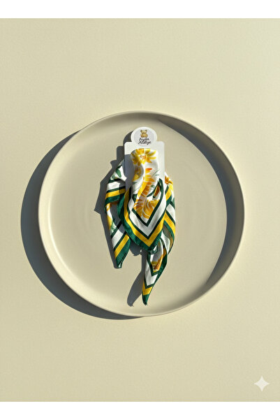 bilem Zerre Papatya Desenli Fular Bandana