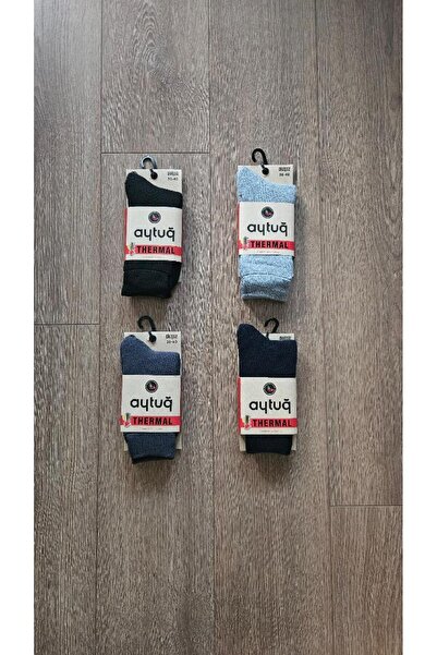Aytuğ Saac Women's Thermal 4 Pairs Multi-Colored Socks