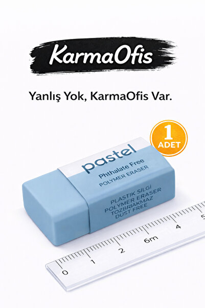 KarmaOfis Pastel Mor Silgi – Toz Bırakmaz, Phthalate Free – 1 Adet
