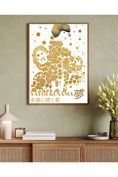 woodhomeworks Decor de birou și living dintr-o singură piesă, tablou Yayoi Ku...