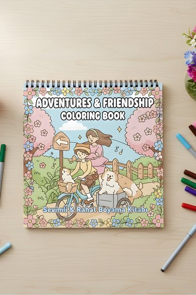 M&H Coloring Adventures & Friendship - 21X21 cm Coloring Book, for Children and Adults