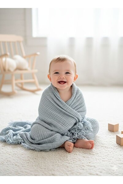 P&H BABYWEAR بطانية أطفال من القطن الموسلين بنسبة 100% - ناعمة وقابلة للتنفس ...