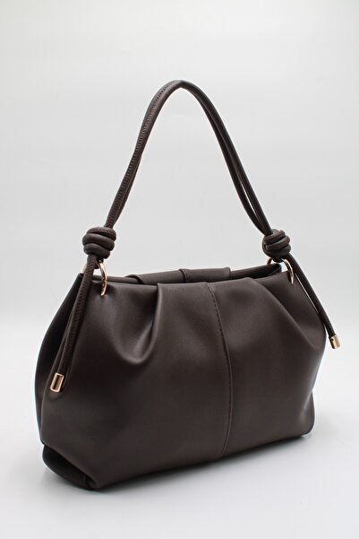 LASSO Kadın Düğüm Askı Detaylı Fermuarlı Astarlı El, Kol ve Omuz Çantası