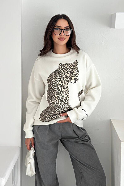 Noa&Noa Women's Leopard Printed Weekend Sweatshirt – Wild Ease