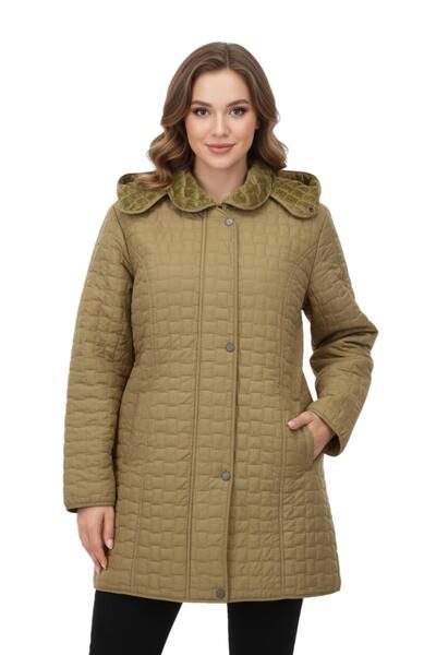BAGLAN Women's Quilted Hooded Plush Inside Coat Bgl-St05025