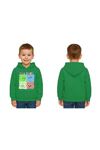 SEDİRLİ Унисекс детска суитшърт с качулка и 3-нишка шнур с мечешки принт