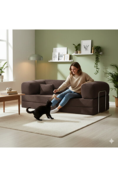 DECHOME 180 X 90 Midinest Kanepe | Yatakli Koltuğu | Fitilli Kadife Yıkanır |...