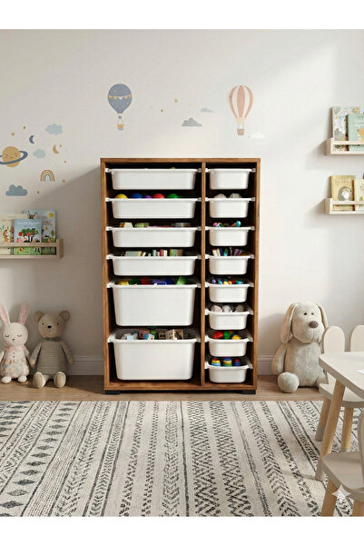 decosense 14 Çekmeceli Çok Amaçlı Oyuncak Dolabı ve Saklama Ünitesi – Çocuk Odası Düzenleyici ETİKET HEDİYELİ