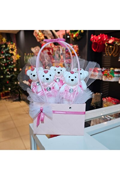 Rosea Çiçekevi Pembe Ayıcıklı Çanta Sevgiliye, Arkadaşa Hediye Doğum Anneler ...