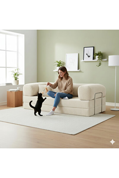 DECHOME 180 X 90 Midinest Kanepe | Yatakli Koltuğu | Fitilli Kadife Yıkanır |...