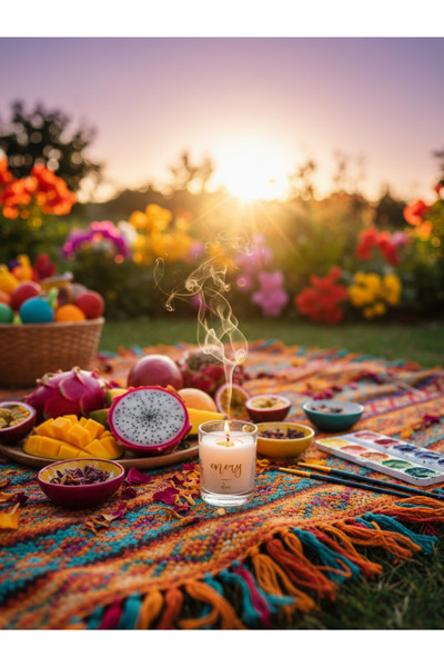 Gloria Candle Energy - Mango Air | Mango Kokulu Vegan Doğal Terapi Mum | 40 gr