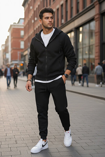 dehaine Men's tracksuit, sweatshirt + pants, Padded, 5031