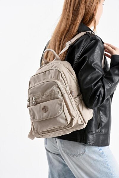 Baginn Women's Backpack Suitable for Daily Use 32*25 cm Clinker Fabric Multi-Pocket Lightweight Water Repellent Fabric