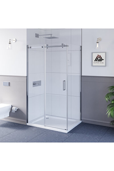 Kupon Duş Sirius D201 Dikdörgen Parlak Aksam Şeffaf Cam Askılı Sistem Duşakab...