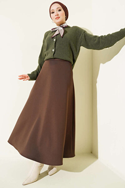 Blue Morpho تنورة من قماش السكوبا بسحاب