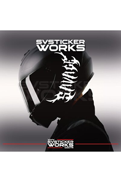 ARONA Savage Kask Sticker Tüm Kasklar Uyumlu Tek Yön 1 Adet
