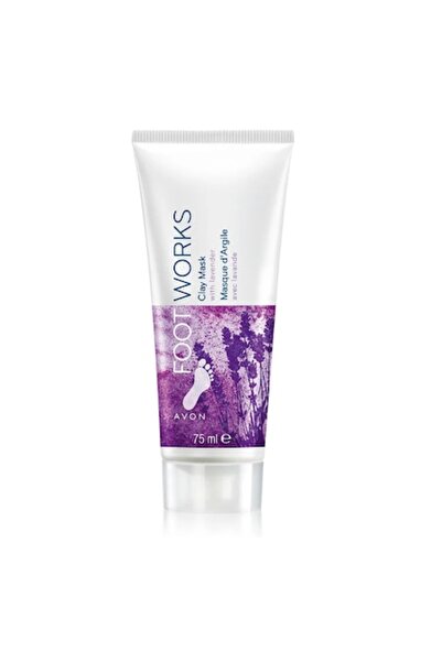 AVON Mască de picioare Foot Works cu argilă și lavandă, 75 ml